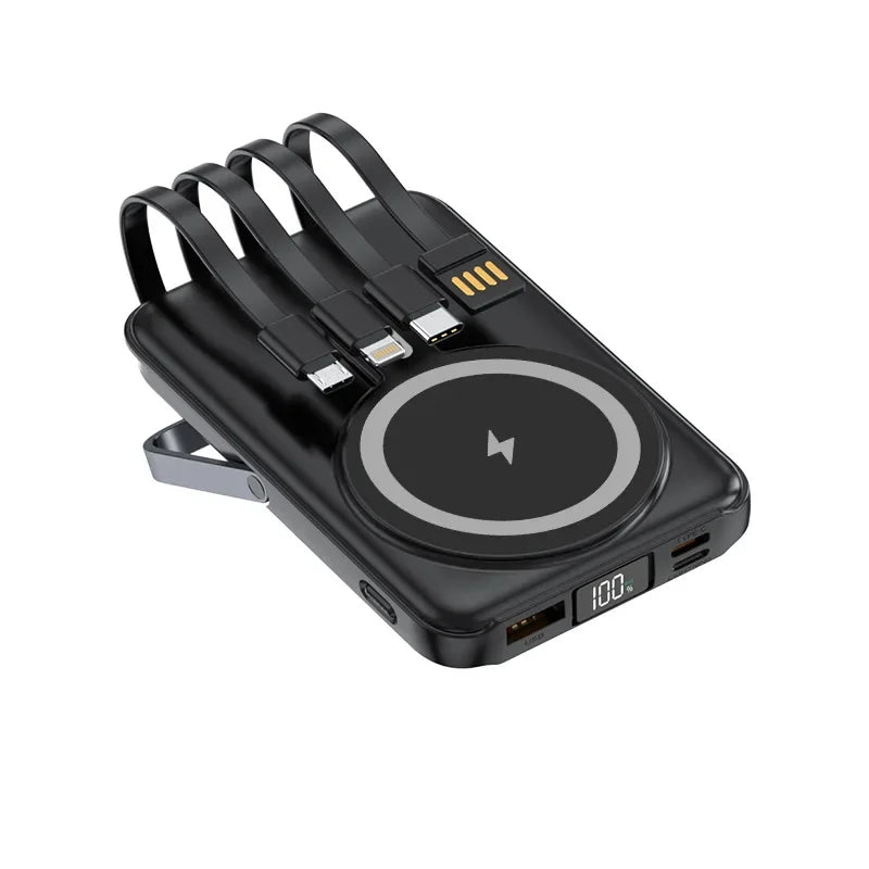 New 20000mAh Magnetic Wireless Power Bank with Phone Holder Portable Charger Fast Charging Battery for IPhone Magsafe PowerBank