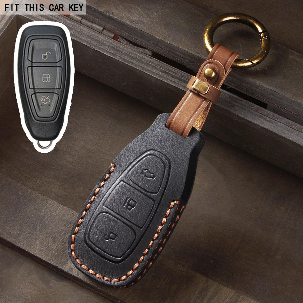 Car Key Case Cover For Ford Fiesta Focus Mondeo Ecosport Kuga Fob Remote Key Case Protector Accessories Holder Shell Keychain
