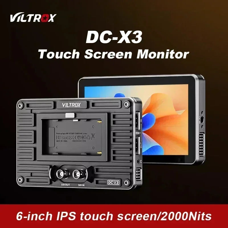 Viltrox DC-X2/DC-X3 Portable Monitor 6 Inch 2000 Nits 4K Touch Screen Profissional Photographic HD FHD Camera Monitor for Vedio