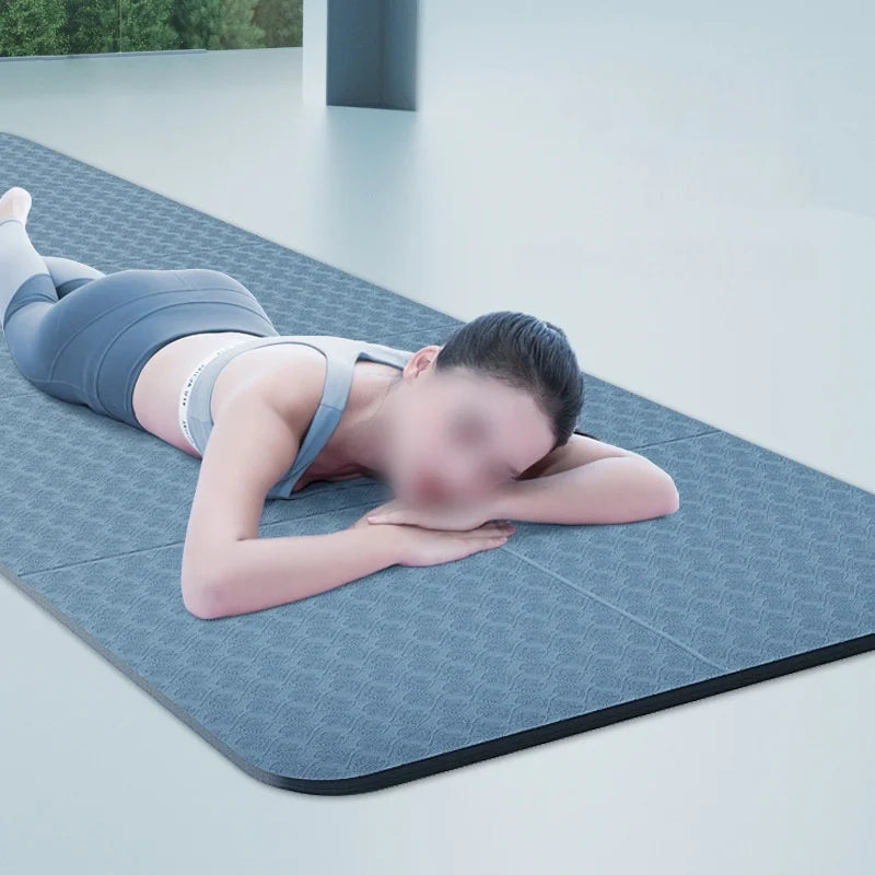 Foldable Yoga Mat Portable Thickened Fitness Mat For Pilates And Floor Exercises Double-sided Non-slip Nap Mat