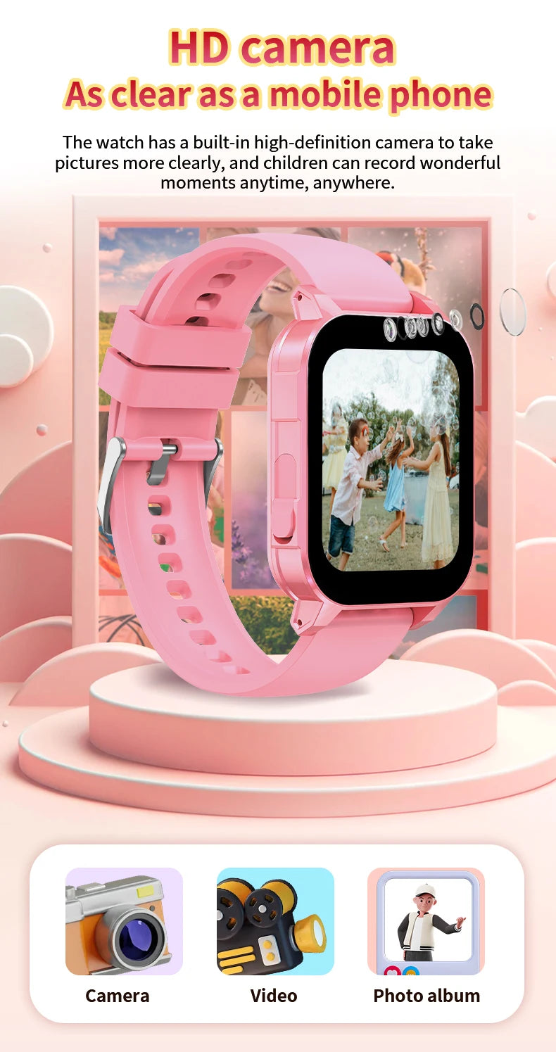 Smart Watch for Kids Puzzle Games HD Touch Screen Camera Music Player Pedometer Alarm Clock Calculator Flashlight Kids Watches