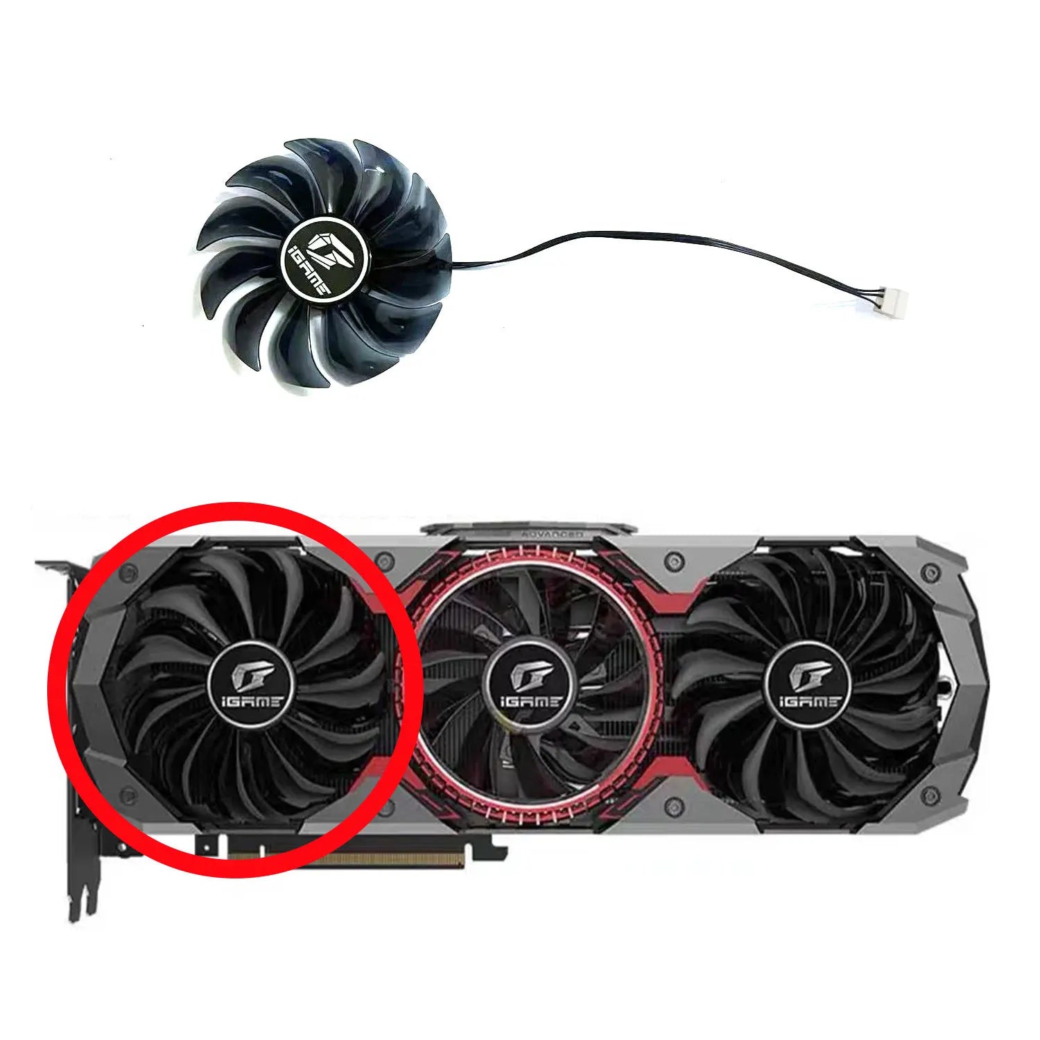 Colorful iGame GeForce RTX 2080 Ti 2080 2070 2060 GTX 1660 1660Ti 85mm 75mm 4pin PVA080E12R GPU Fan