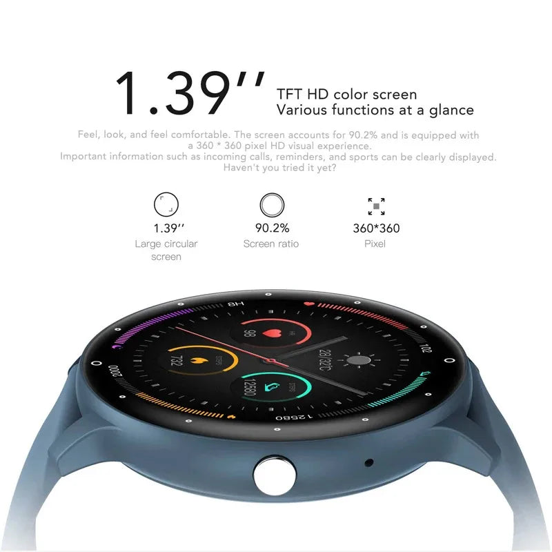 2025 New Ultra Light Smartwatch New Smart Watch Men Sports Fitness Watch Heart Rate Full Touch Screen Bluetooth Call