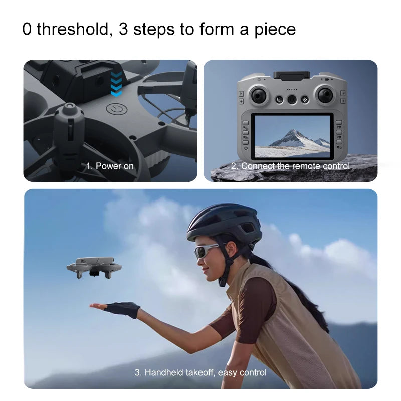D36 Drone 4K HD Aerial Photography Dual Cameras Screen RC Quadcopter with Dynamic Lighting Optical Flow UAV Toys Gifts