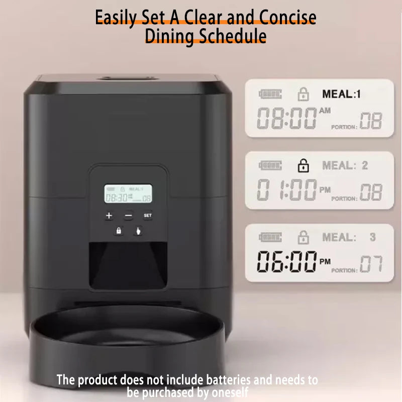 Automatic Feed Dispenser For Pets 2L Intelligent Feed Dispersion For Cats And Dogs Regular Quantitative Feeding With Recording