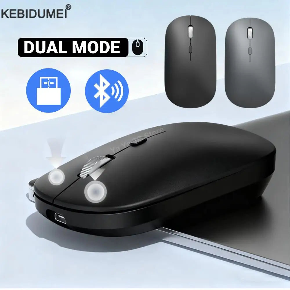 Wireless Mouse Bluetooth-compatible Mouse 2.4G Dual Modes Ergonomic Computer Mice For Laptop iPad Tablet PC Office Gaming Mouse