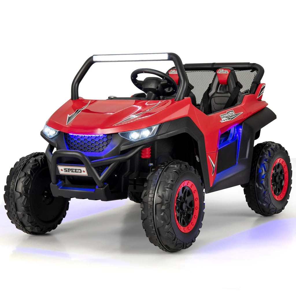2-Seater Children's Car with 2.4G Remote Control, 12 V Children's UTV with Music and Headlight, Electric Car 2-4 km/h