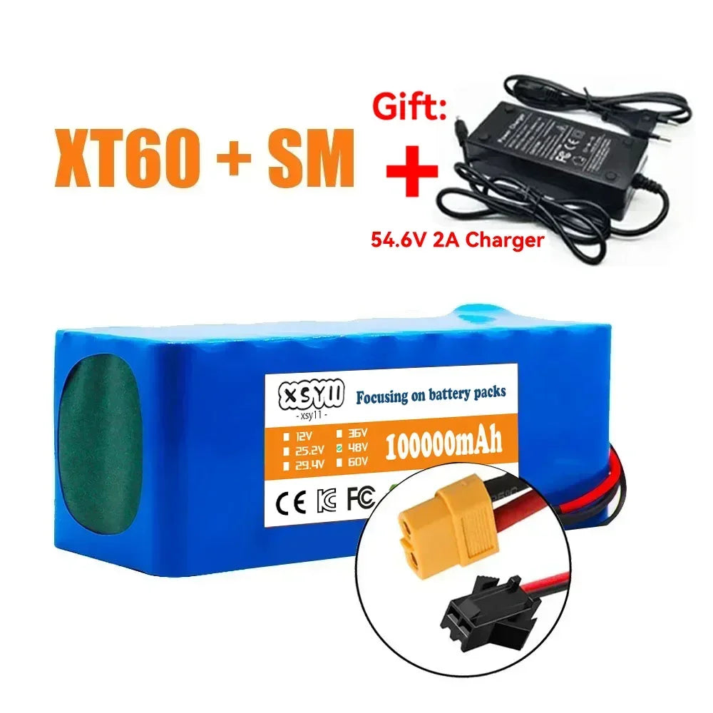 Genuine 48V 100Ah Motorized Scooter Battery 500W Citycoco with BMS Original Folding Car Battery 13s2p Lithium Battery Pack