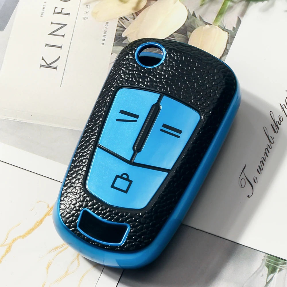 KEYYOU Fob  2/3 Buttons Leather TPU Car Key Case Cover Shell For Opel Vauxhall Astra H Corsa D Vectra Zafira Astra Vectra Signum