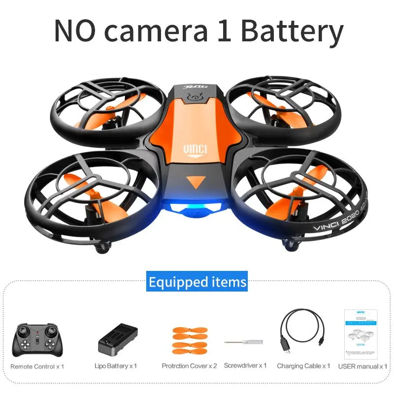 4DRC V8 New Mini Quadcopter Drone - 4K HD Wide Angle Camera, WiFi FPV Remote Control, Height Hold, 4-Axis RC Aircraft Kids' Toy