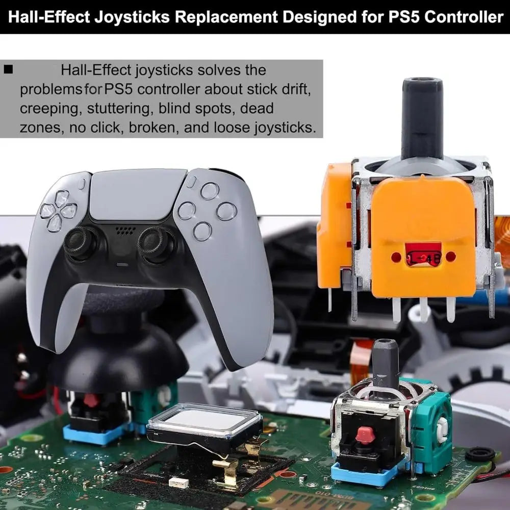 10PCS 3D Analog Sensor Hall Effect Joystick for Playstation 5 Game Controller Thumb Stick for PS5/PS4/Xbox/Switch Pro