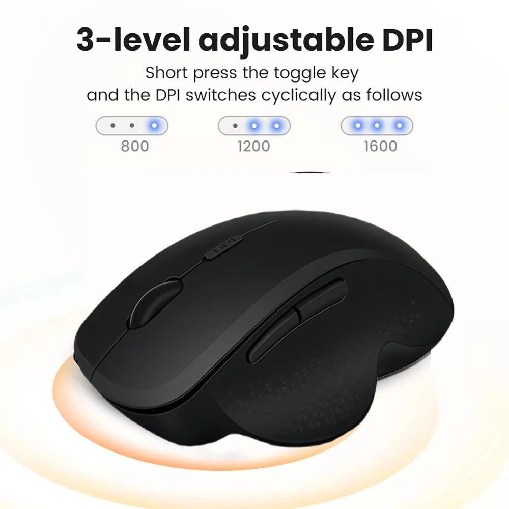 Wireless Mouse Ergonomic Computer Mouse PC Optical Mause with USB Receiver 6 buttons 2.4Ghz Wireless Mice 1600 DPI For Laptop