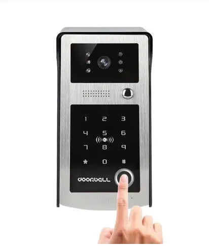 9Inch TFT Monitor  Wired WIFI IP Doorbell Rifd Card/Password  Acess Control Video Door Phone Intercom Visual Peephole Viewer