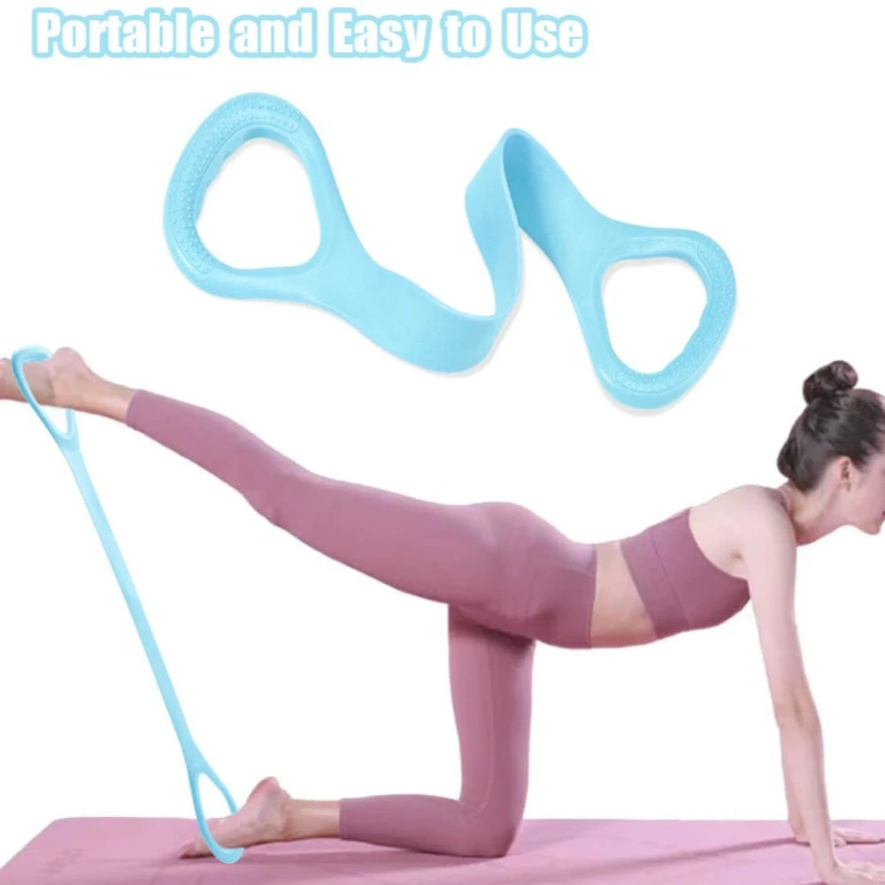 Elastic Resistance Band for Arm Shoulder Back Workout - Fitness Exercise Training Yoga Pilates Physical Therapy Equipment Tool