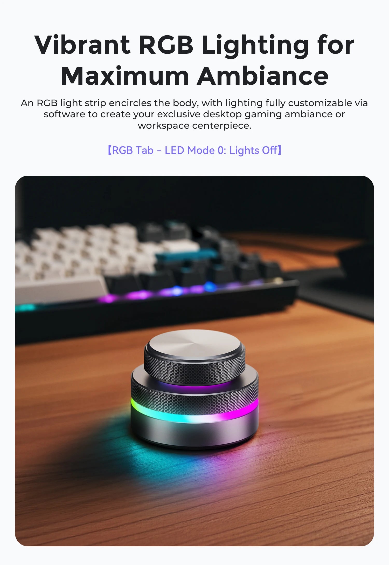 Desktop Wired Aluminum Alloy Dual-Layer Knob Wireless Custom Keyboard RGB Custom Control Volume Knob Multimedia Office Shortcut