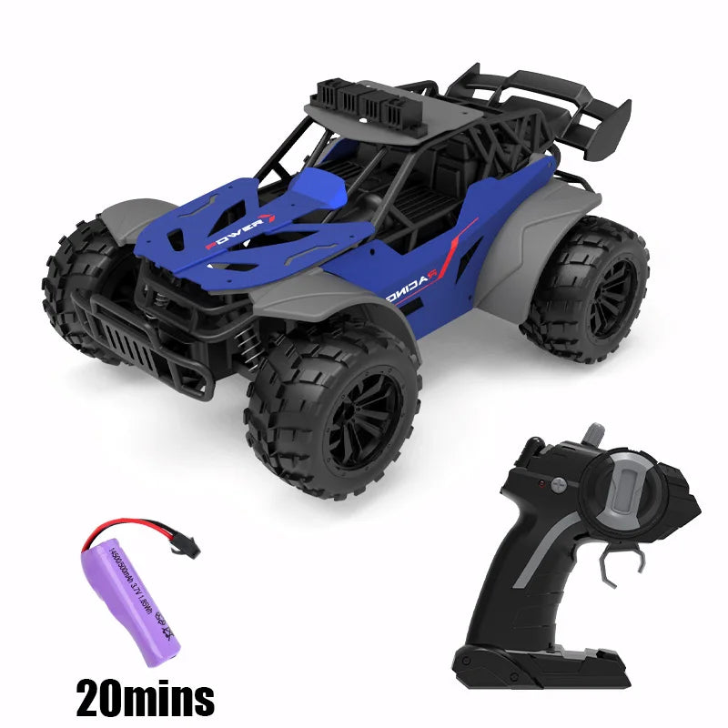 2.4G High Speed RC Racing Car 20KM/H Off Road Truck With LED Light Simulation Climbing Remote Control Vehicle Electric Kids Toys