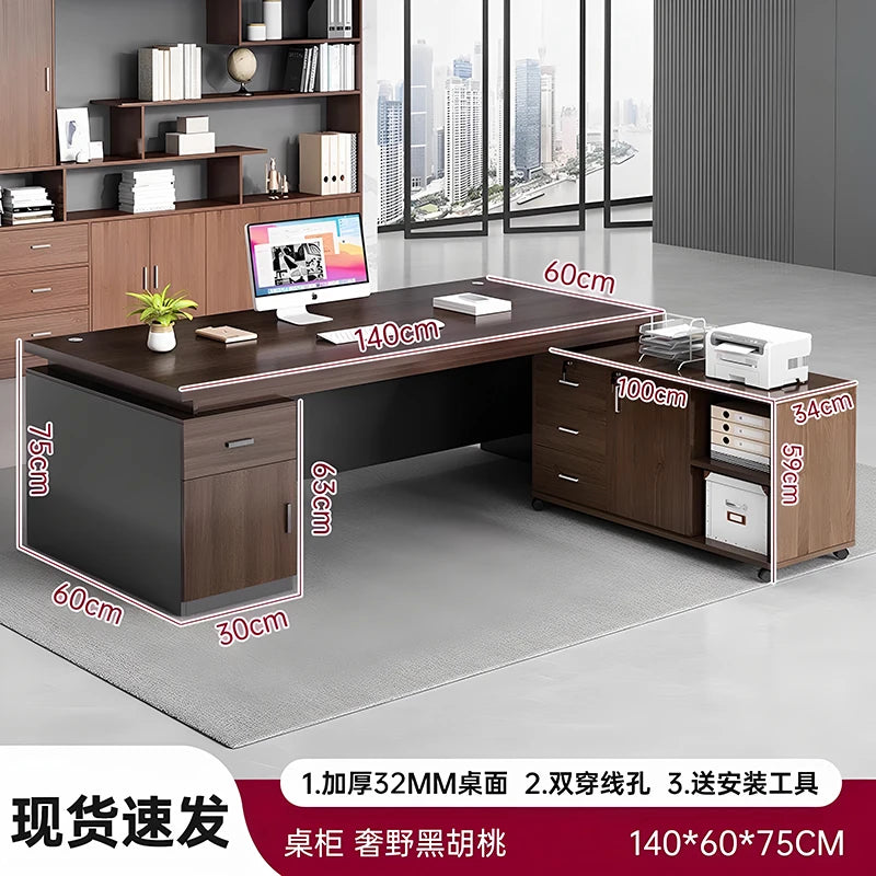 Cabinet Aesthetic Modern Desk Black Unique Gaming Computer Office Desk Design Writing Biurka Komputerowe Home Accessories