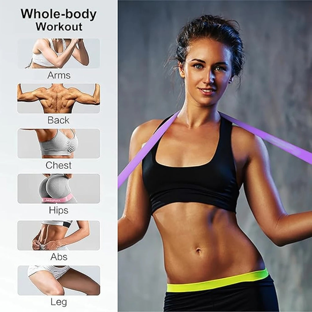 Resistance Loop Exercise Bands, Resistance Bands Exercise Bands for Home Fitness, Stretching, Strength Training, Set of 5