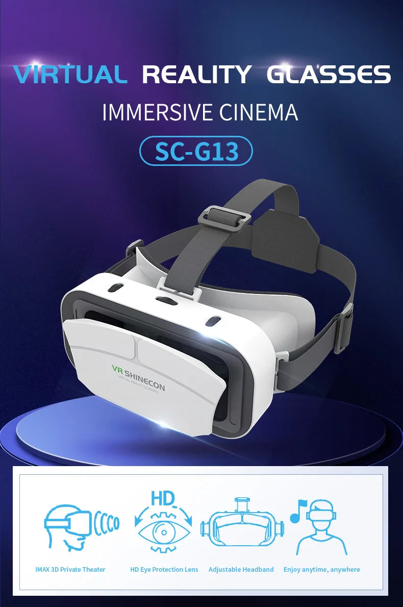 Virtual Reality VR Glasses Headset Viar Devices 3D Helmet Lenses Smart Goggles For Phone Smartphones Cell Viewer Mobile Game Set