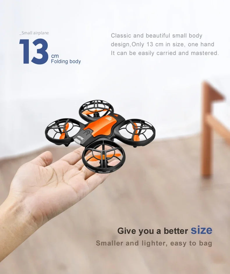 4DRC V8 New Mini Quadcopter Drone - 4K HD Wide Angle Camera, WiFi FPV Remote Control, Height Hold, 4-Axis RC Aircraft Kids' Toy