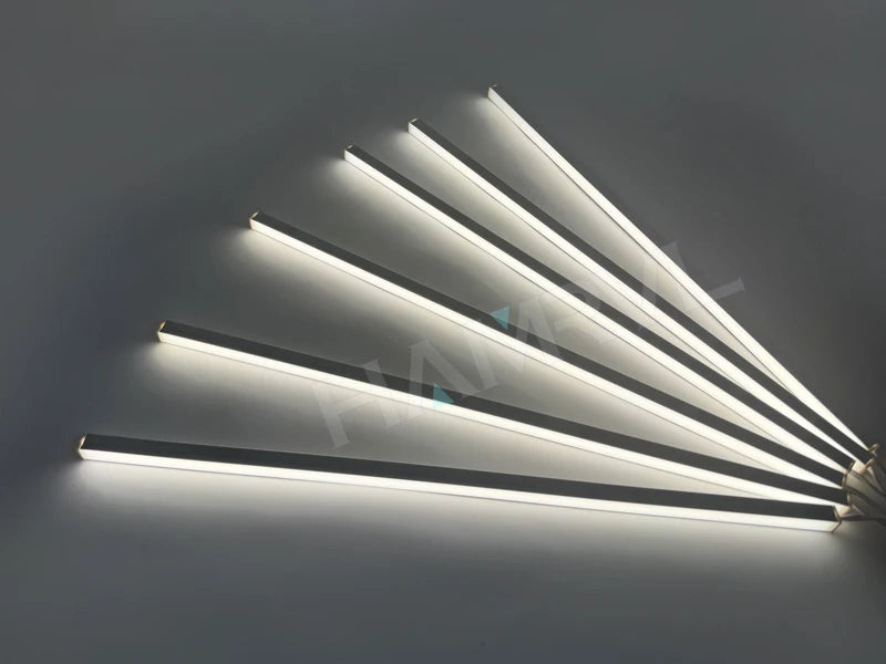 Touch Sensor LED for Wood Slat Wall Panels Decor No-drill Black/Silver Aluminum Bar Light Shelf Kitchen Wardrobe Closet Lighting