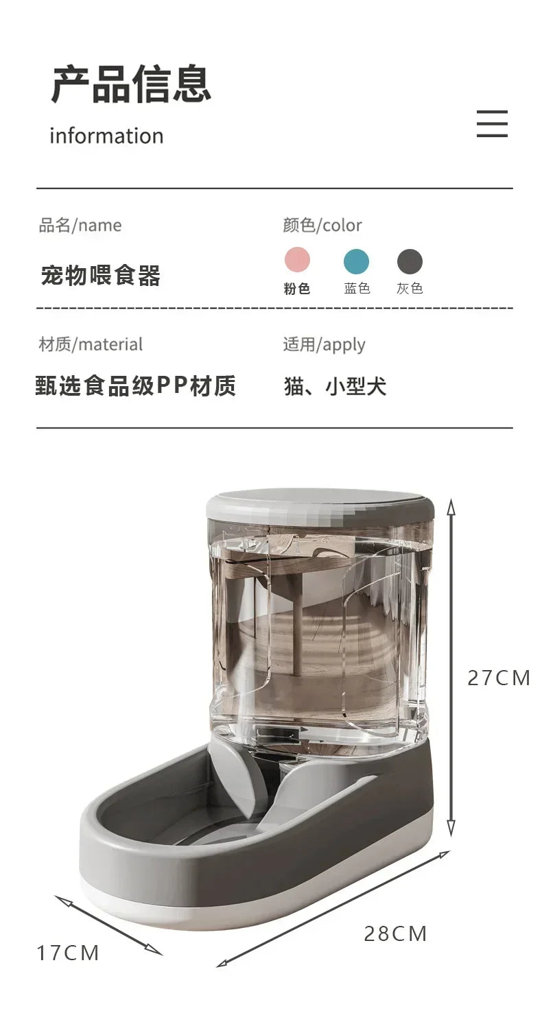 Dog Water Dispenser Cat Automatic Pet Feeder Feeding Cat Drinking Flowing without Inserting Electric