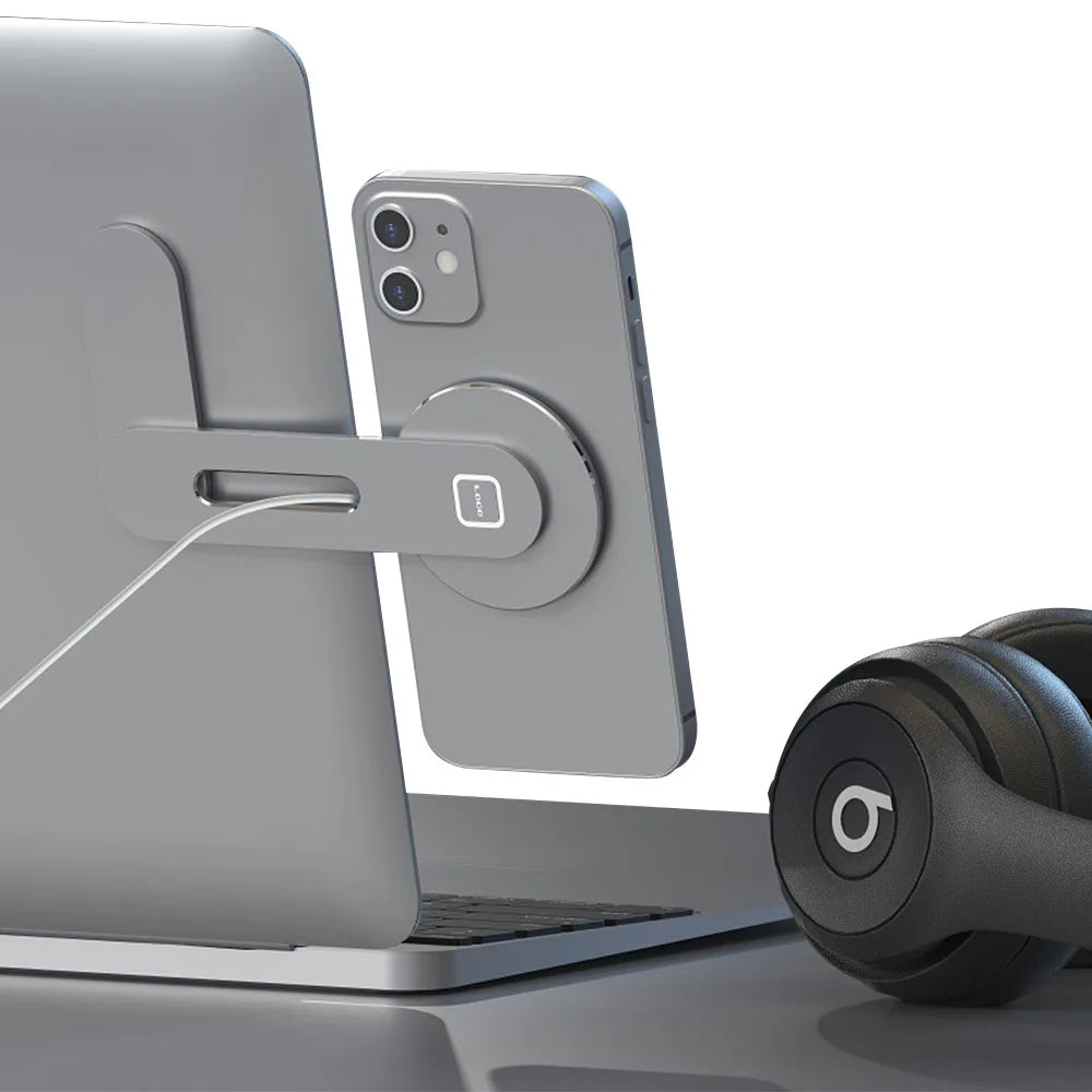 15W Fast Wireless Charger Magnetic Phone Holder for Magsafe IPhone 14 13 12 Metal Expansion Bracket Laptop Screen Side Mount