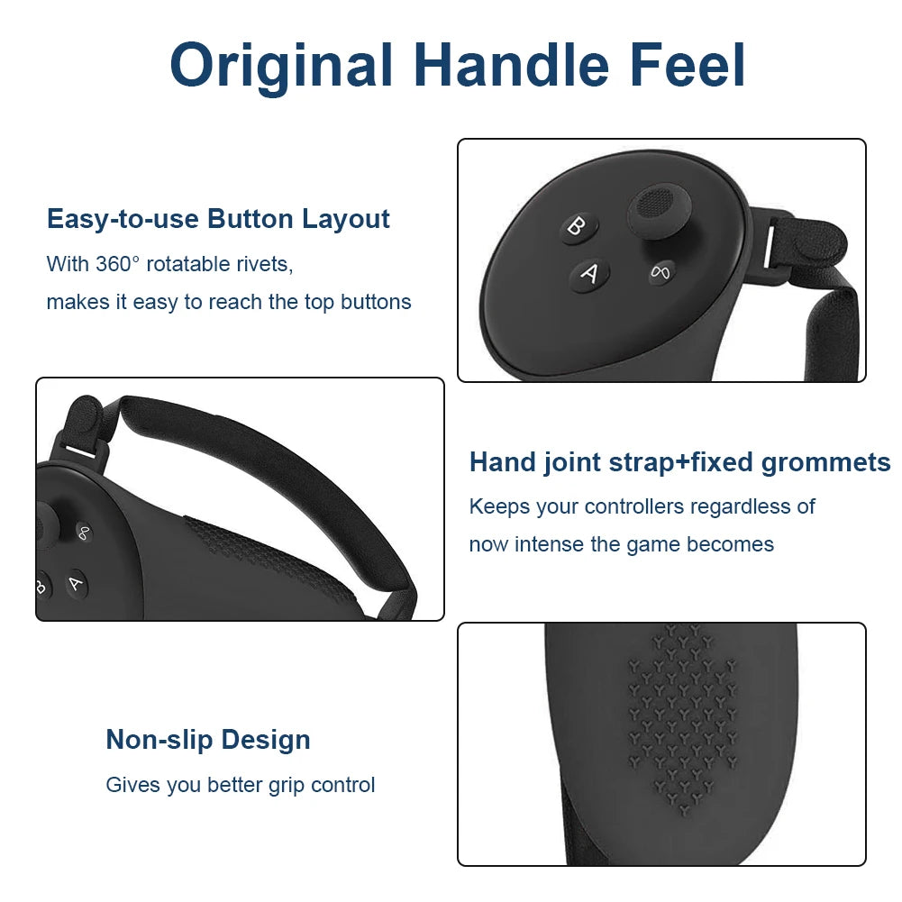 7pcs Accessories Set Lens Protector Cover Anti-Fall VR Protective Cover VR Headset Cover Controller Grips Cover for Meta Quest 3