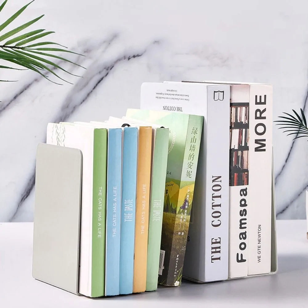 Desktop Organizer L-shaped Desk Bookends Durable Display Book Stand Simple INS Book Support Rack Minimalism