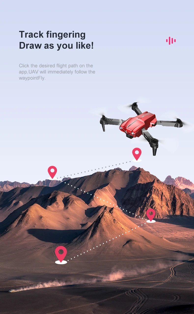 2026 New YP1 Camera Drone with Mobile App Control HD Aerial Photography 360° Adjustable Camera Stable Optical Flow