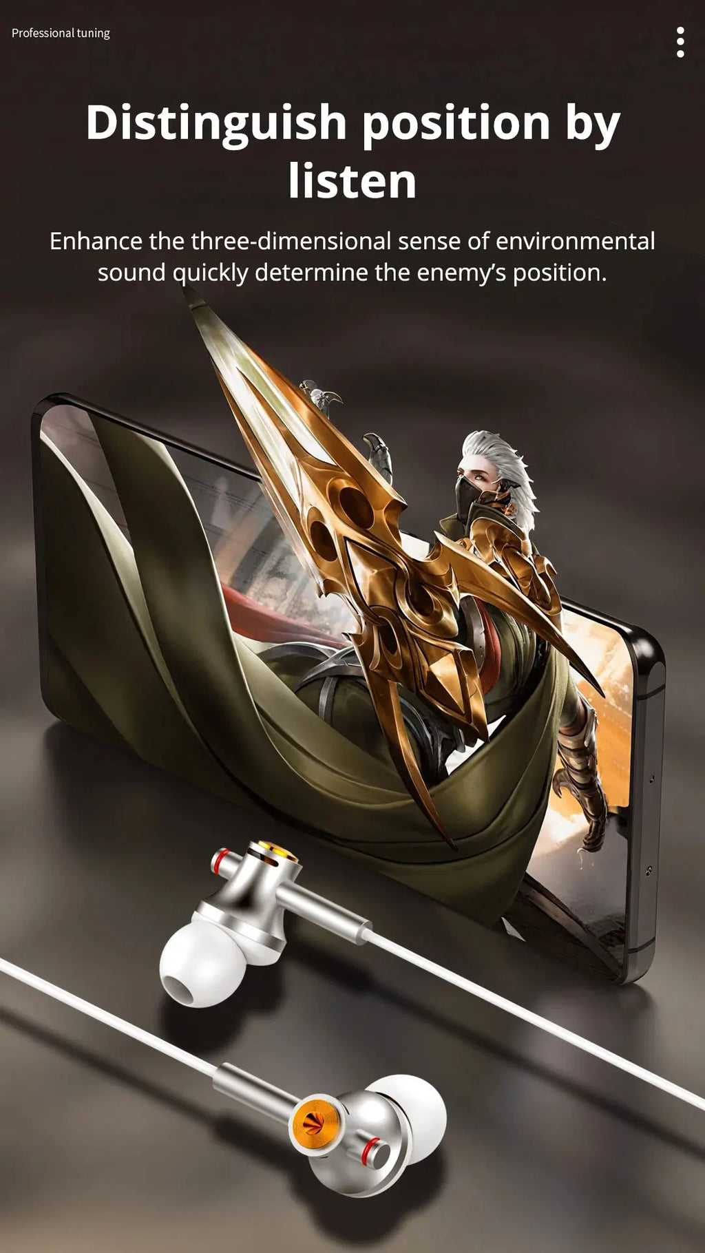 EARDECO 3.5mm/typec Gaming Earbud Wired Headphones In-ear Sport Music Wired Earphone Earbuds Bass with Mic Stereo Metal Running