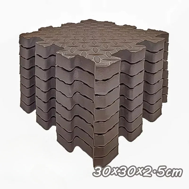 6Pcs 2.5cm Thickened Fitness Mat Non-slip Fall-proof Reusable Yoga Rug Helps Train for Play Home Gym Living Room Anti-Slip Mat