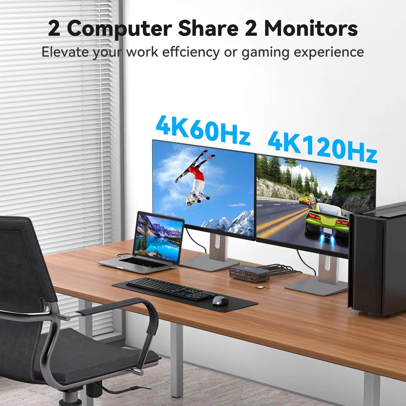 HDMI Displayport USB C Docking Station Dual Monitor for Laptop & Desktop (13-in-1) MST DP1.4 4K@120Hz+HDMI2.0 4K@60Hz,10Gbp data