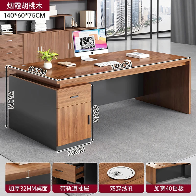 Cabinet Aesthetic Modern Desk Black Unique Gaming Computer Office Desk Design Writing Biurka Komputerowe Home Accessories