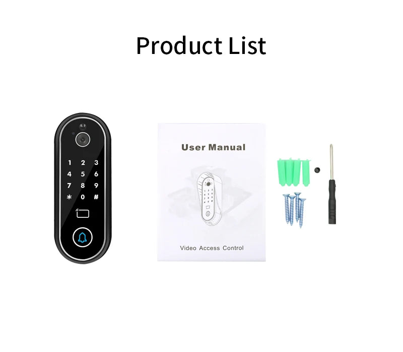 1080P Tuya Smart Doorbell Wifi Video Intercom with Motion Detection Unlock by Remote Control RFID Card NFC APP Access Control