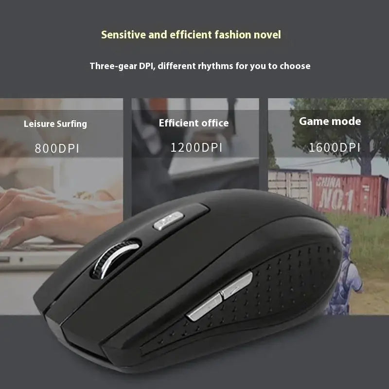 Wireless Mouse Silent Mouse 2.4G Portable Mobile Optical Office Mouse Adjustable 800/1200/1600 DPI For Notebook Laptops Computer