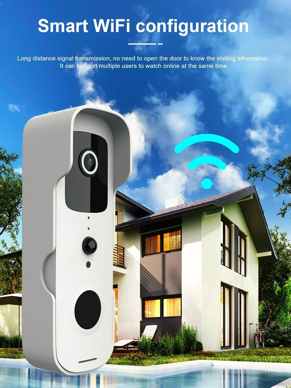 NEW Smart Video Doorbell Waterproof Night Vision Door Viewer 1080P FHD Camera Digital Visual Intercom WIFI 2.4G Tuya Door Bell