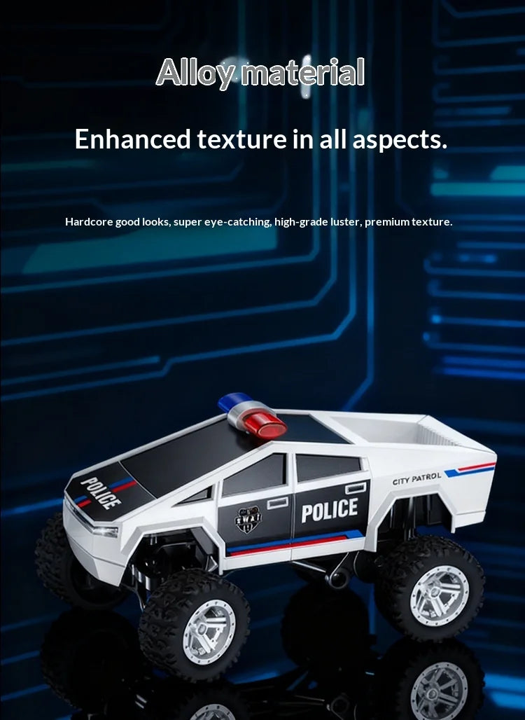 1：64 Mini Remote Control Off Road Truck Alloy Shell Rechargeable With Led Lights Anti Collision Night Play Electric Toy For Kids