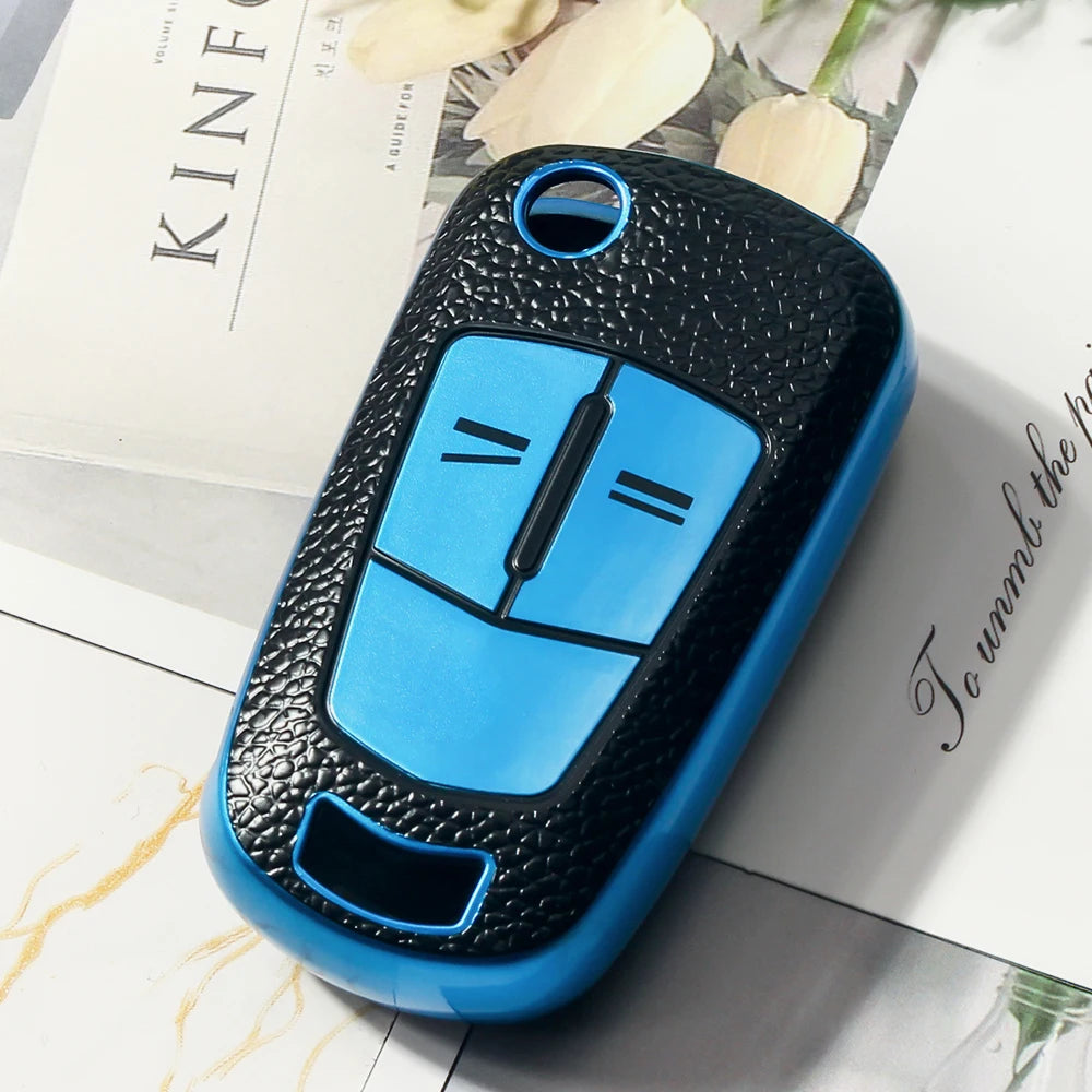 KEYYOU Fob  2/3 Buttons Leather TPU Car Key Case Cover Shell For Opel Vauxhall Astra H Corsa D Vectra Zafira Astra Vectra Signum