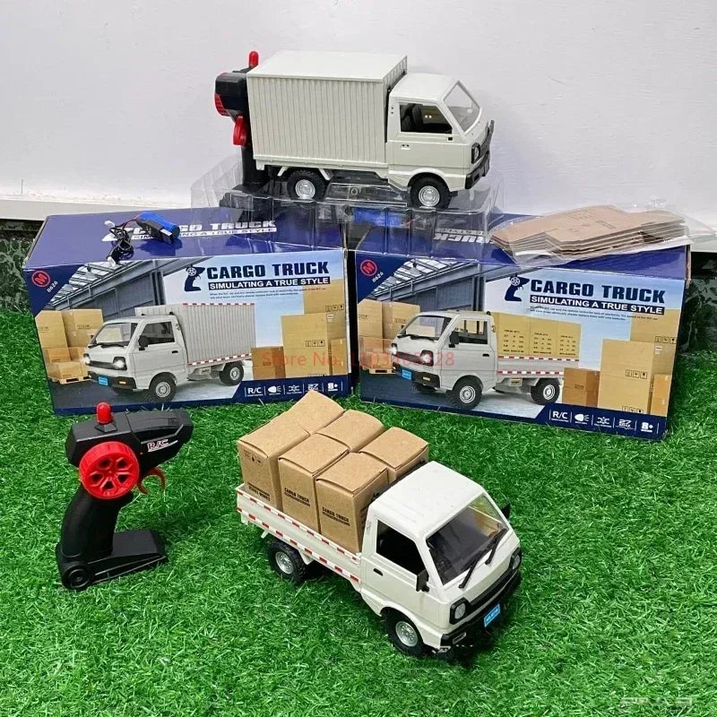 1:16 Wpl D12 Remote Control Electric Toys Rc Car Wuling Hongguang Simulation Drift Climbing Truck Led Light Cargo For Kids Gift