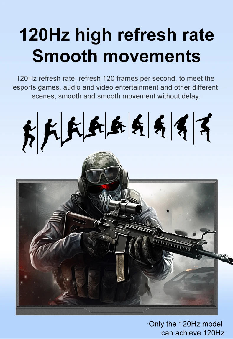 16inch Portable Monitor 120HZ 100%sRGB Display FHD External Second Computer Screen Gaming for PC Laptop Cell Phone Ps4/5 Switch