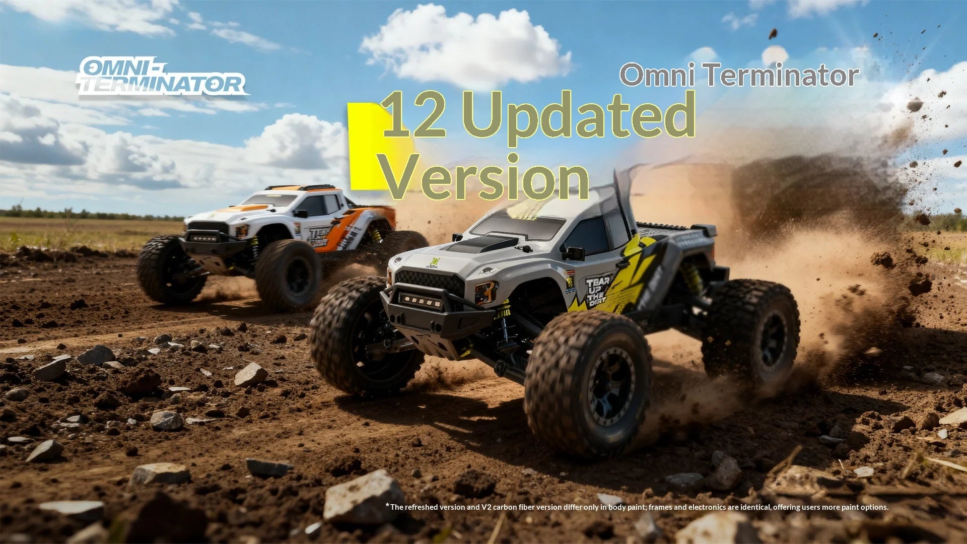 V2 Omni Terminator RC Remote Control Truck 4WD Off Road High Speed Electric Racing Toy Car For Kids Outdoor Adventure Gift