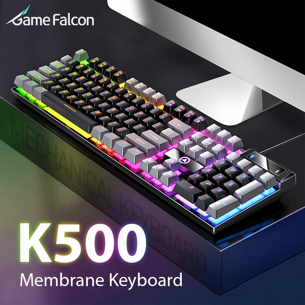 Wired Mechanical Keyboard, Laptop, Desktop Computer, Office Gaming Keyboard, Brown Switch, Multicolor USB Computer Accessories
