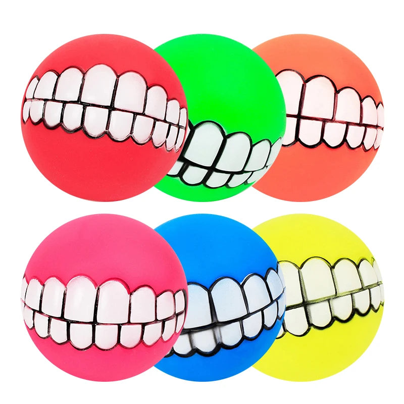 Pet Dog Puppy Ball Teeth Silicon Chew Toys Sound Novelty Playing Funny Toys Dog Accessories Dog Toys For Large Dogs Игрушки