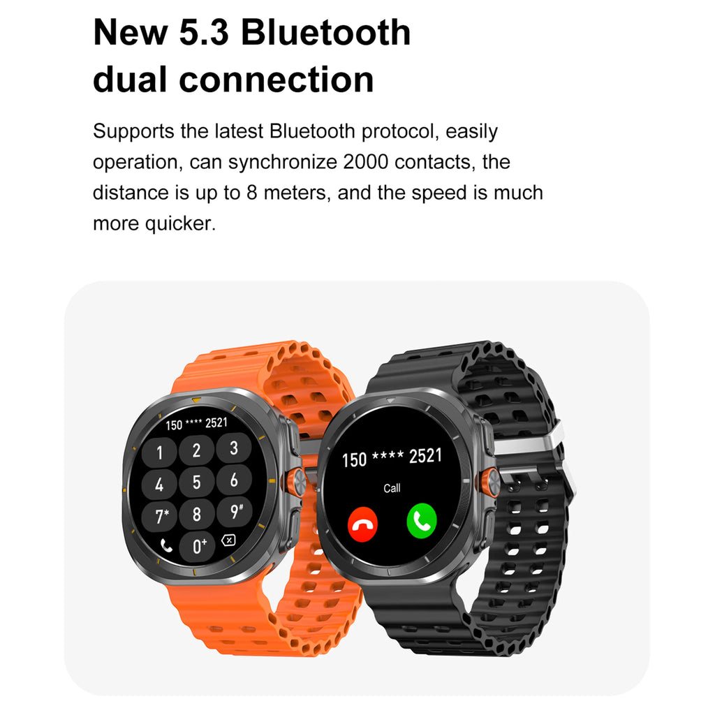 Smart Watch 7Ultra for Men ChatGPT Compass NFC 360*360 AMOLED Screen Heart Rate Monitor Bluetooth Call IP68 Waterproof Smartwat