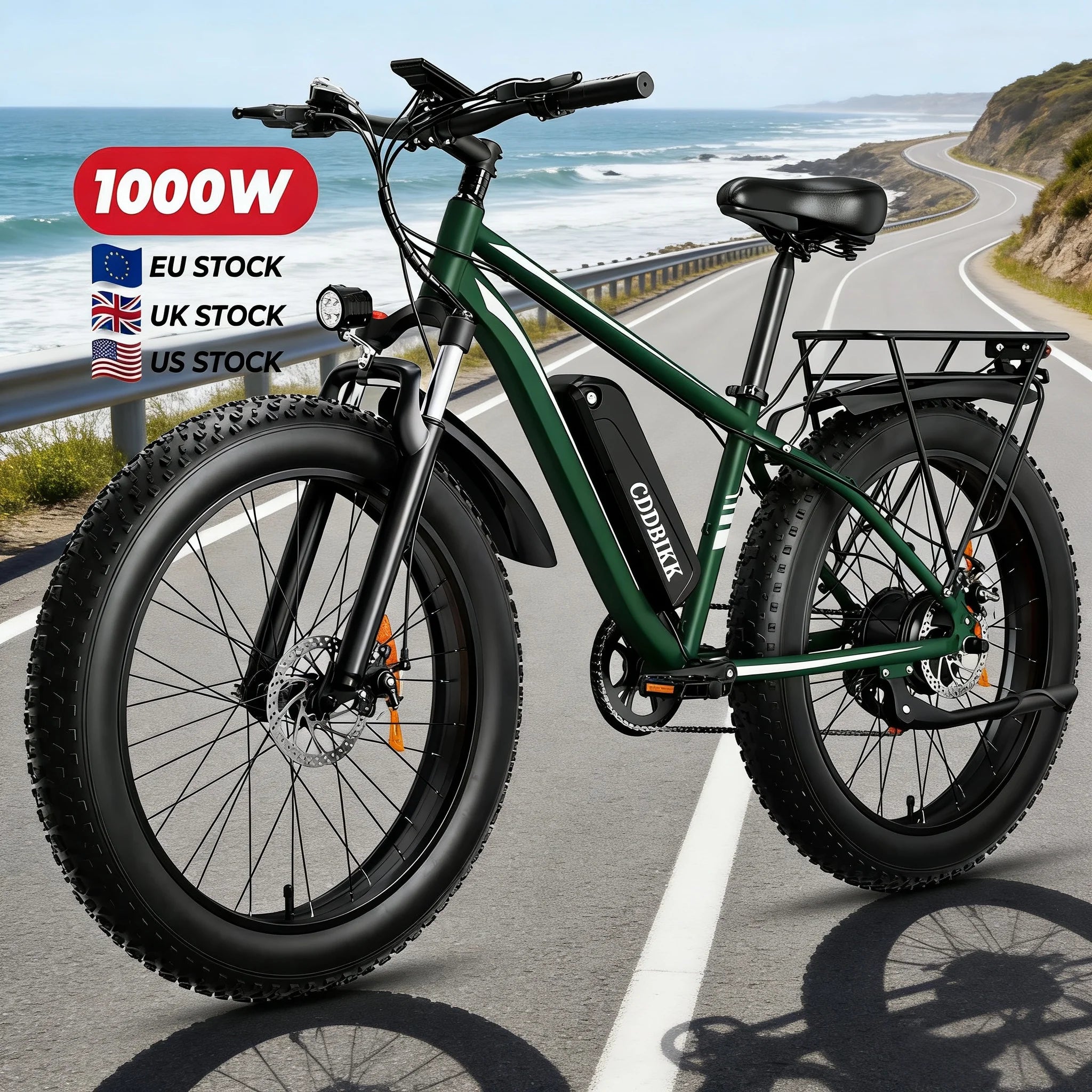 1000W motor 48V18AH battery adult urban mobility E-Bike new F26 snow beach electric bicycle 26-inch wide tire electric bicycle