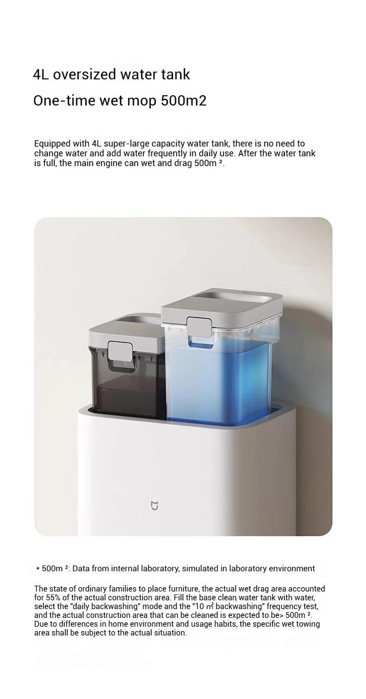 XIAOMI MIJIA Self Robot Vacuum Cleaners H40 Smart Home Sweeping High Speed Rotary Scrubbing 10000PA Cyclone Suction LDS Laser