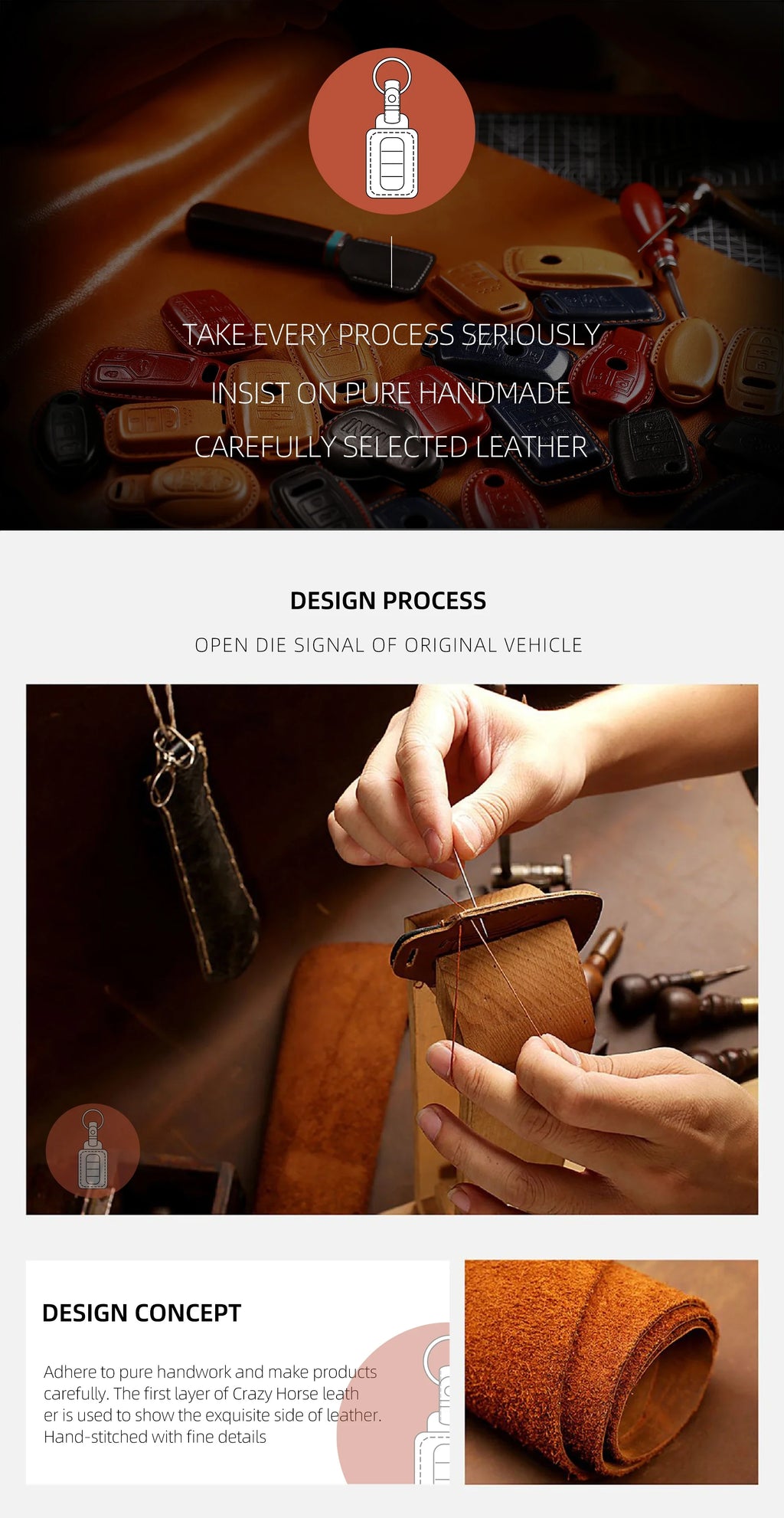 Luxury Leather Car Key Case Cover Fob Protect for Kia 4 Button Sorento K900 K7 Cadenza Accessories Keychain Holder Shell Bag