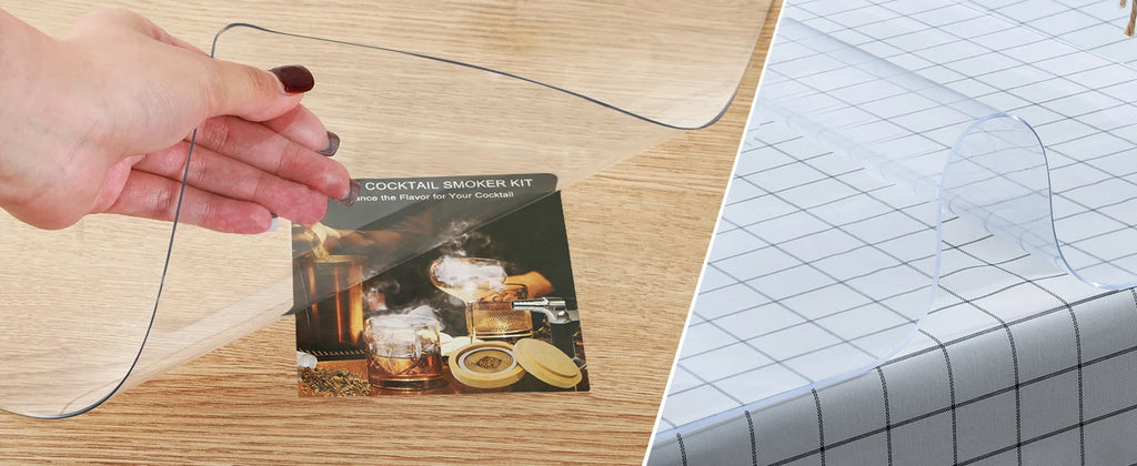 Clear Desk Mat for Keyboard and Mouse, Large Mouse Pad , Desk Protector Mat with Round Edge for Office and Home Desktop