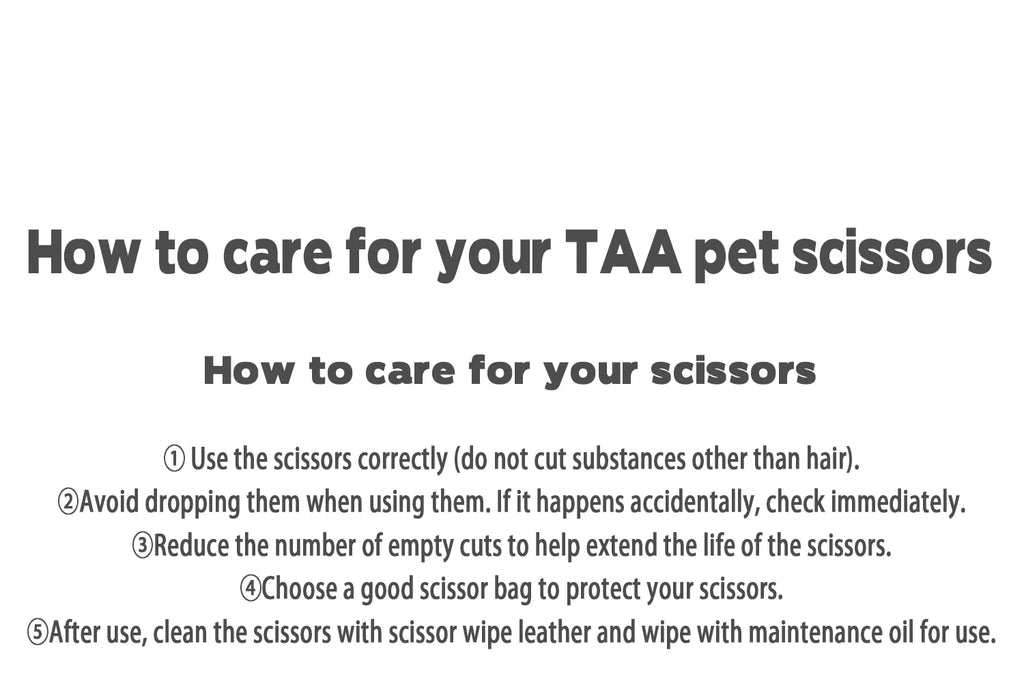TAA Professional Grooming Scissors Pet Serrated Scissors for Dog & Cat Alloy Steel Shears Pets Shears Groomer Tools Hair Clipper